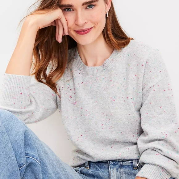 LOFT Sweaters - EUC Loft Size Large Multi Color Flecked Everyday Sweater!